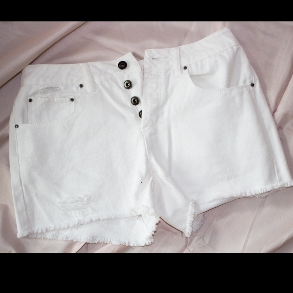White cut off shorts!